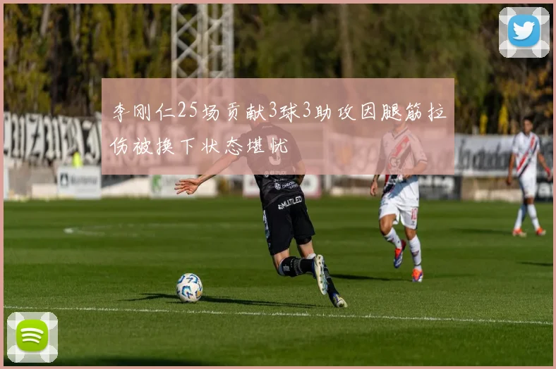 李刚仁25场贡献3球3助攻因腿筋拉伤被换下状态堪忧